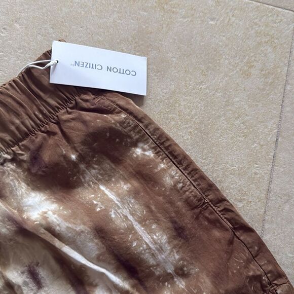 Cotton Citizen Brown Tie-Dye High Waist Shorts - Picture 3 of 4